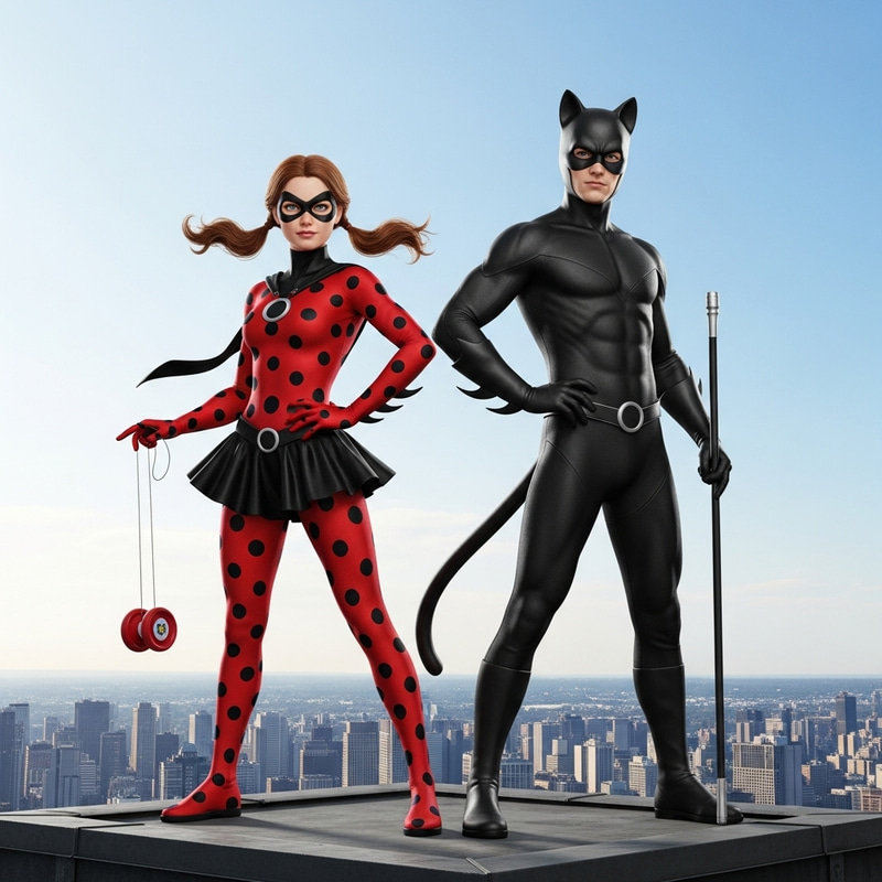 Miraculous Ladybug & Cat Noir: Dynamic Duo in Action Miraculous Ladybug & Cat Noir: Dynamic Duo in Action