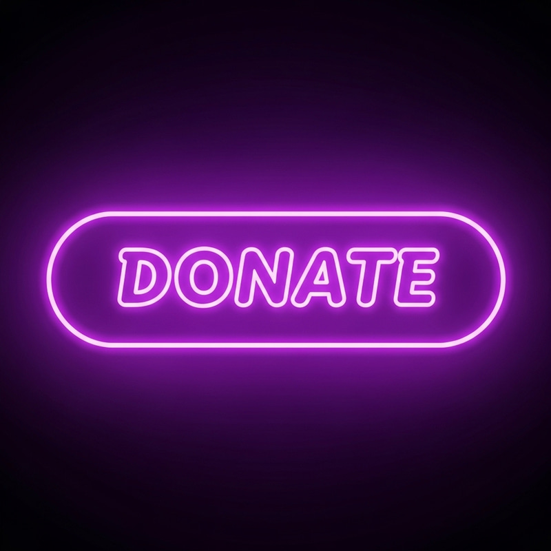 Bright Purple Neon Twitch Donate Button Bright Purple Neon Twitch Donate Button