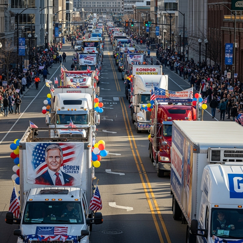 Truckers For Trump Parade: An Impressive Display of Support