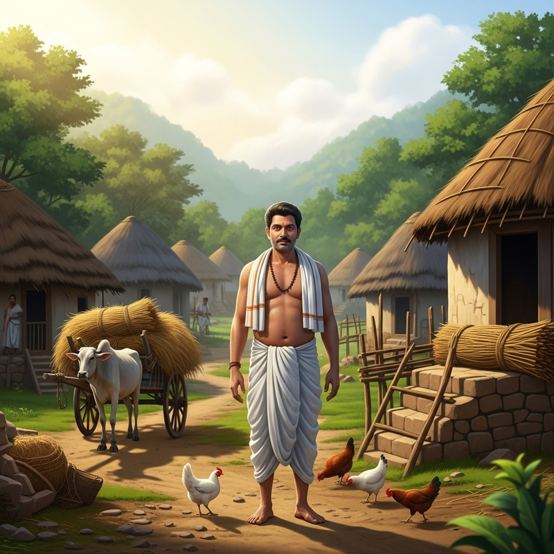South Asian Male in Traditional Indian Village | Authentic Rustic Scene South Asian Male in Traditional Indian Village | Authentic Rustic Scene