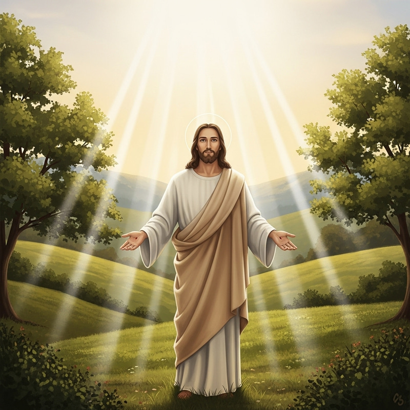 Serene Jesus Christ Artwork - Renaissance Inspiration