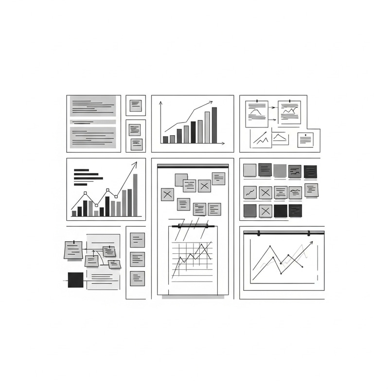 Minimalistic Illustration of Teamwork Wall