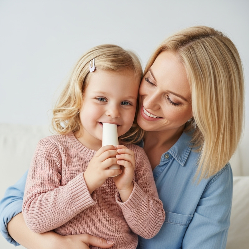 Warmth of Mother's Love: Empathetic Blond Mother Teaching Healthy Emotional Expression