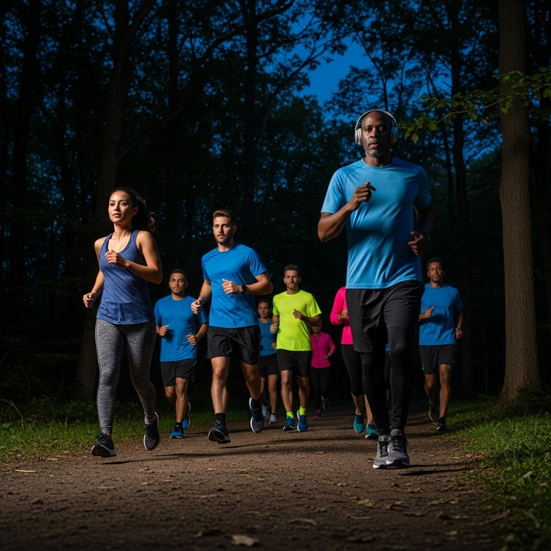 Midnight Forest Run: Enthralling Night Jog Through the Woods
