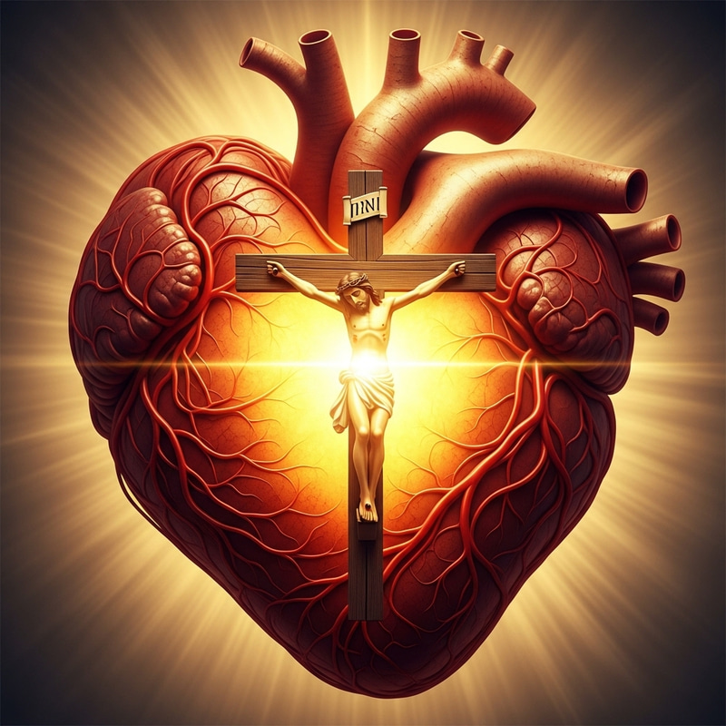 Crucified Christ in Heart Center Crucified Christ in Heart Center