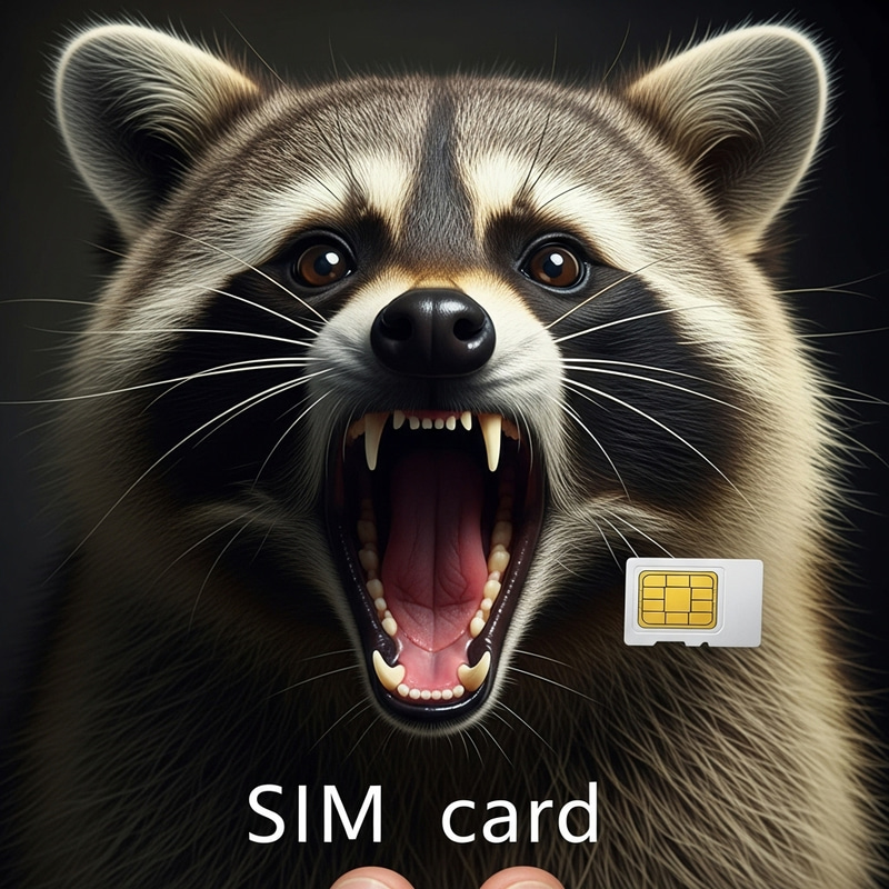 Raccoon Screaming: SIM Card Fun Raccoon Screaming: SIM Card Fun