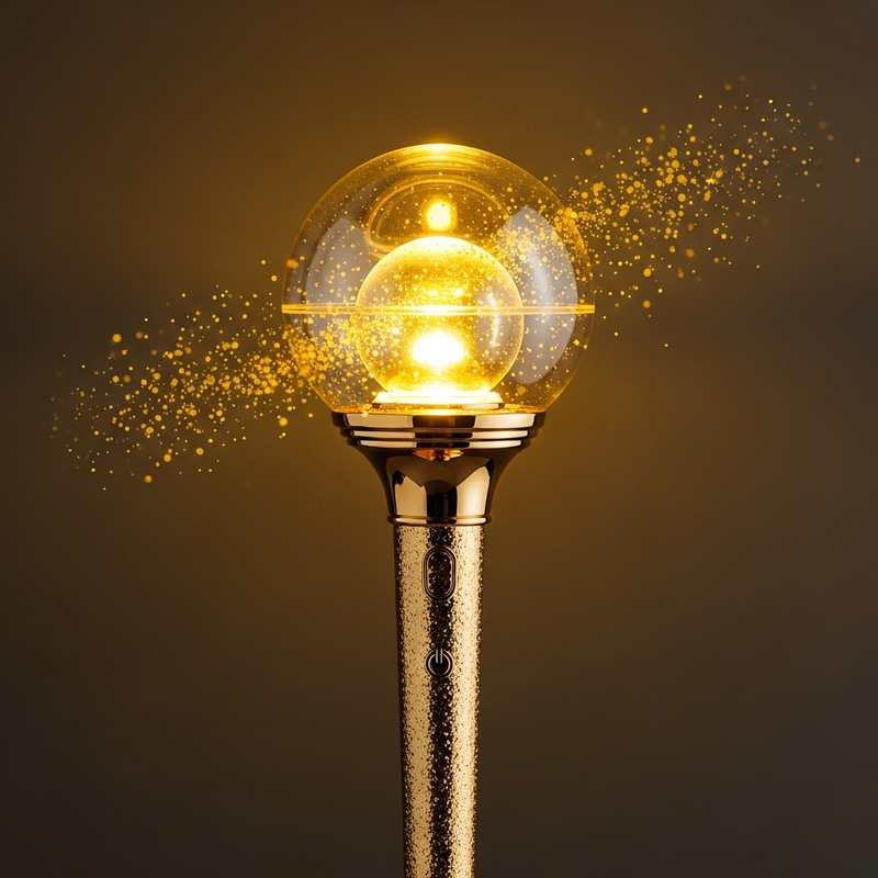 Elegant Kpop Lightstick - Shimmery Gold Design Elegant Kpop Lightstick - Shimmery Gold Design
