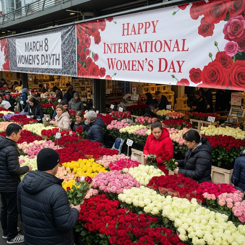 Celebrate Women's Day with Colorful Rose Market Specials