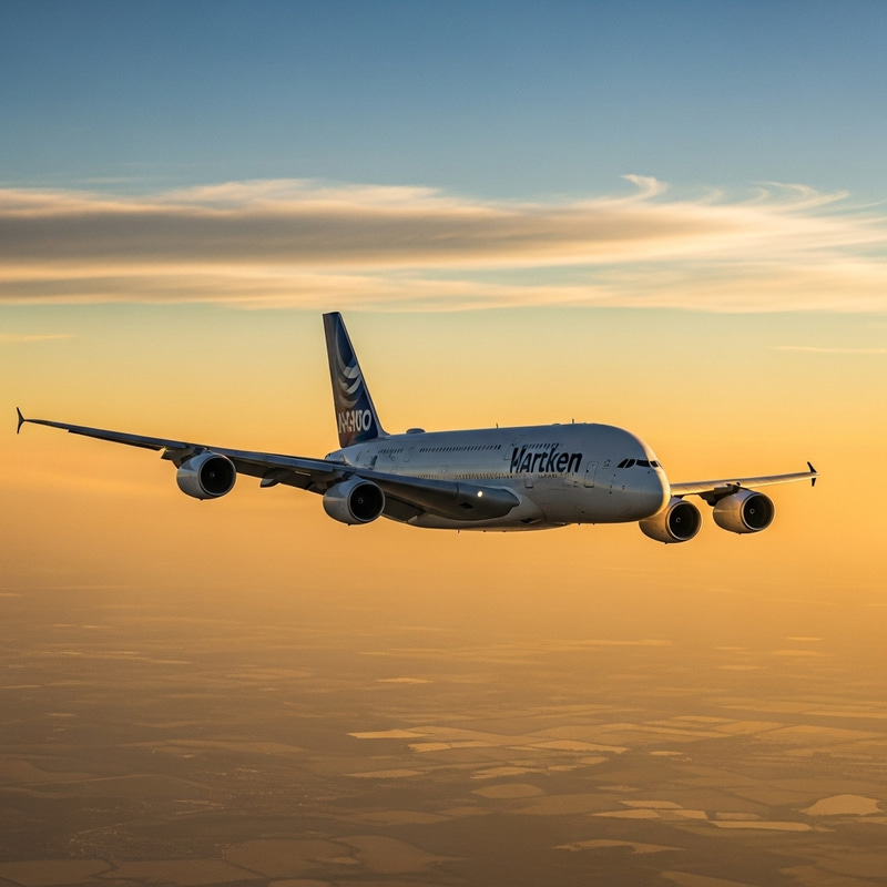Airbus A380: Majestic Sunset in Aviation Photography