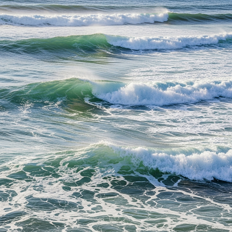 Abstract Ocean Waves Art - Vibrant & Tranquil Abstract Ocean Waves Art - Vibrant & Tranquil