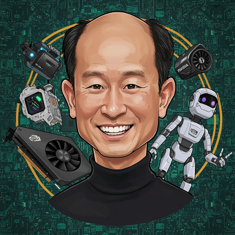 Jensen Huang Caricature Art Jensen Huang Caricature Art