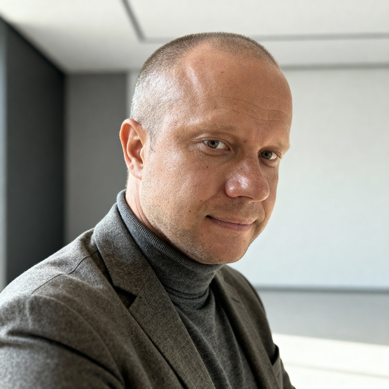 Innovative Headshot of a Visionary Man