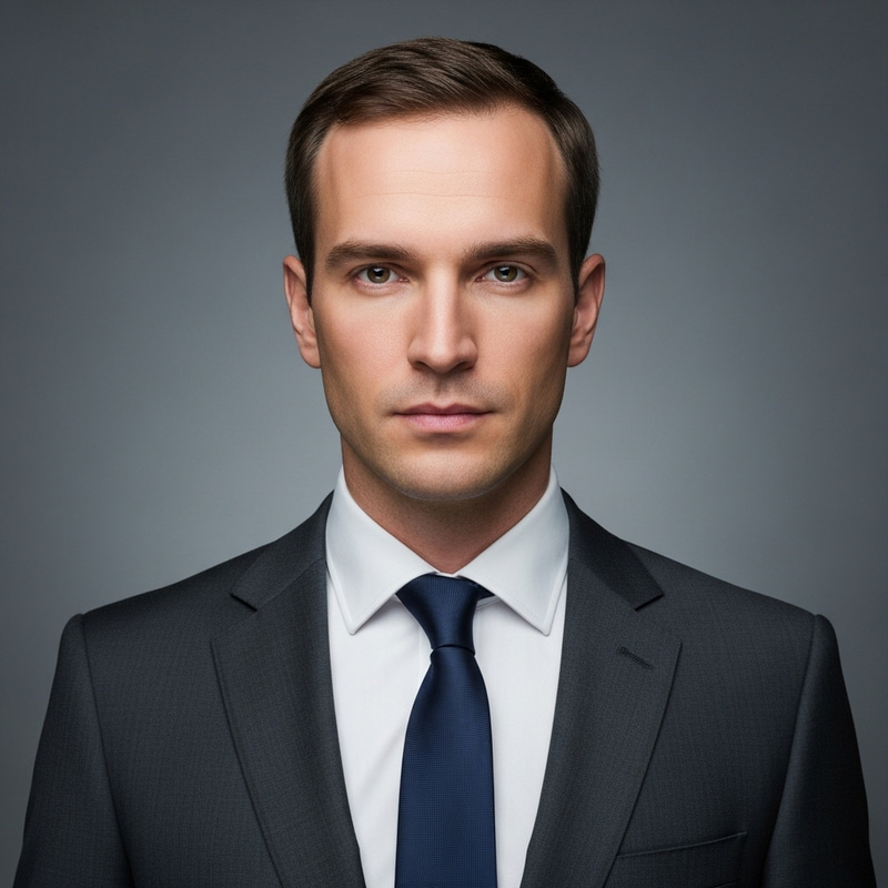 Formal Caucasian Male Half-Body Portrait Formal Caucasian Male Half-Body Portrait