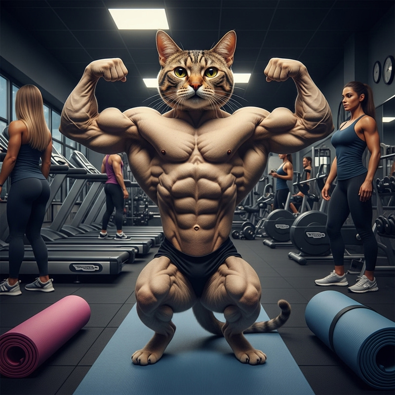 Fit Cat Inspires Gym Goers with Unwavering Dedication Fit Cat Inspires Gym Goers with Unwavering Dedication