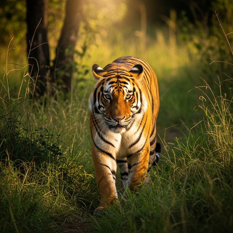 Majestic Tiger in Its Natural Habitat Majestic Tiger in Its Natural Habitat