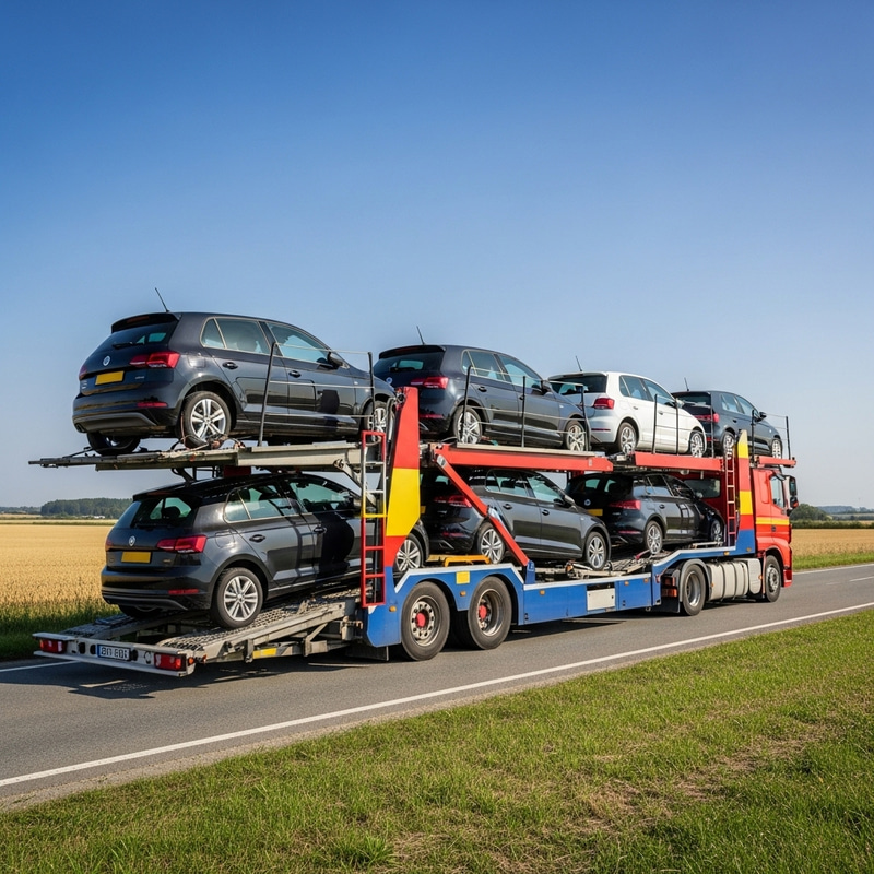 Automobile Transporter on Open Road | Car Delivery Services