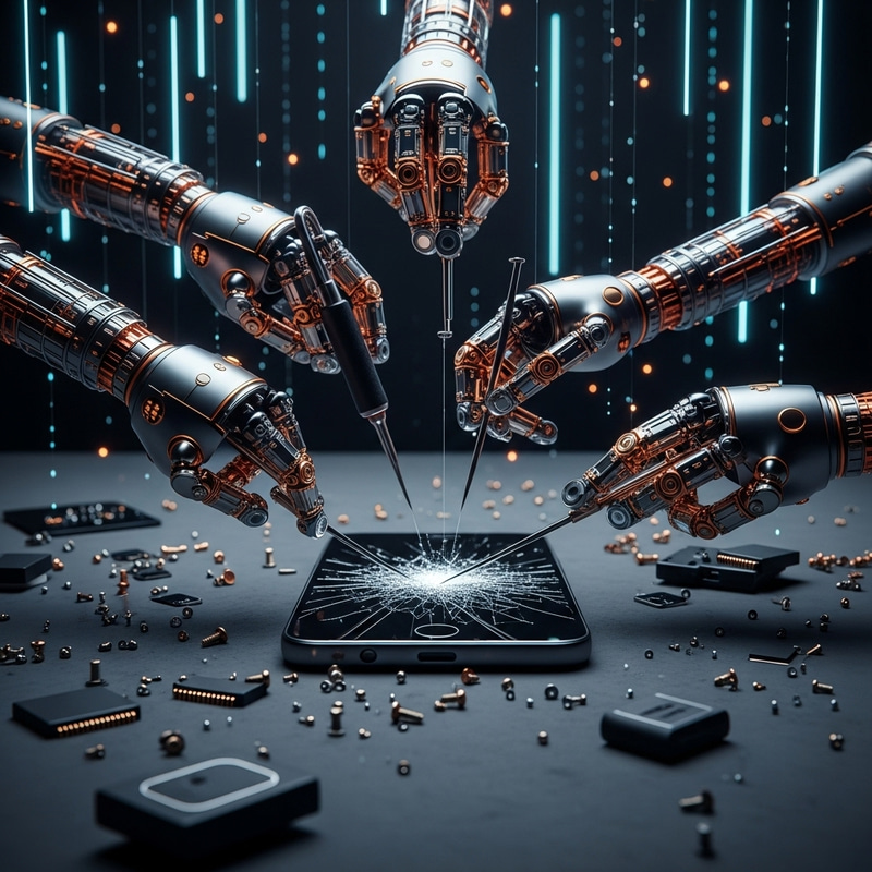 Abstract Cellphone Repair: The Art of Precision