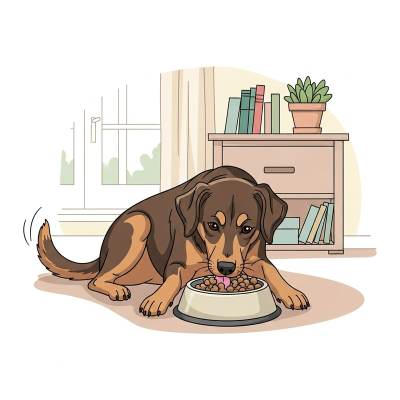 Adorable Dog Enjoying a Meal Adorable Dog Enjoying a Meal