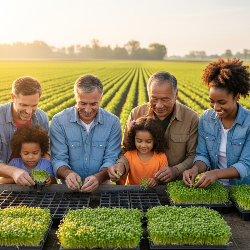 Seeding Micro Greens at Local Farm with Family