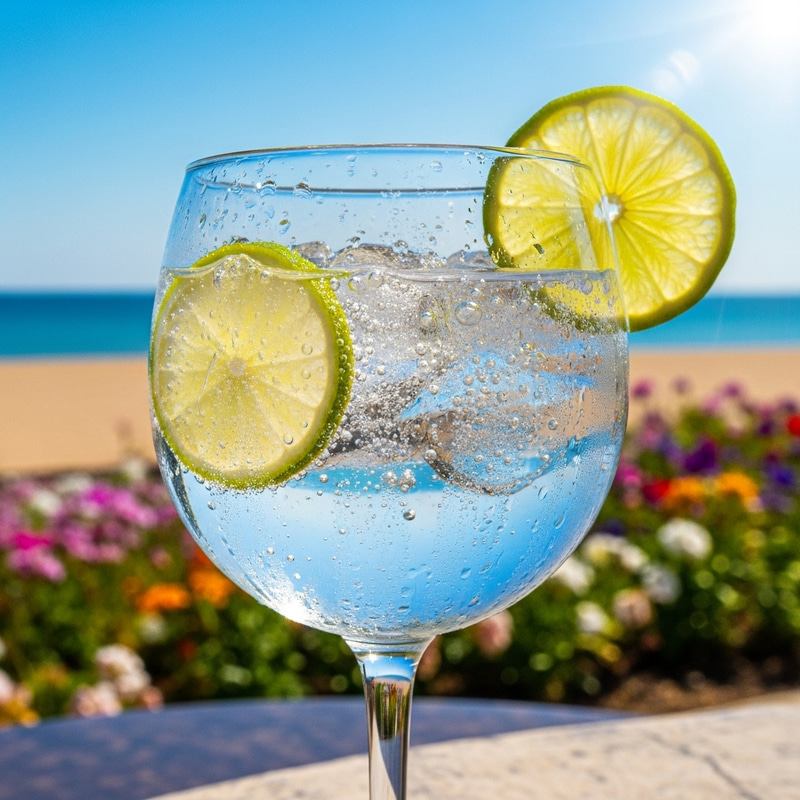 Realistic Summer Gin and Tonic Image Realistic Summer Gin and Tonic Image
