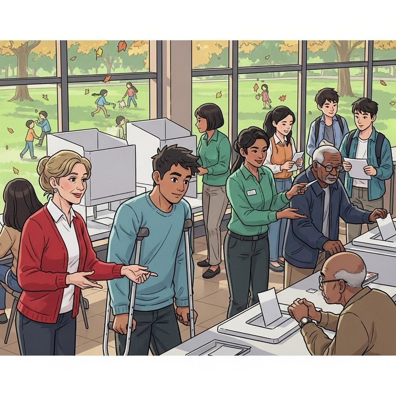 Community Election Day: Multicultural Voting Scene