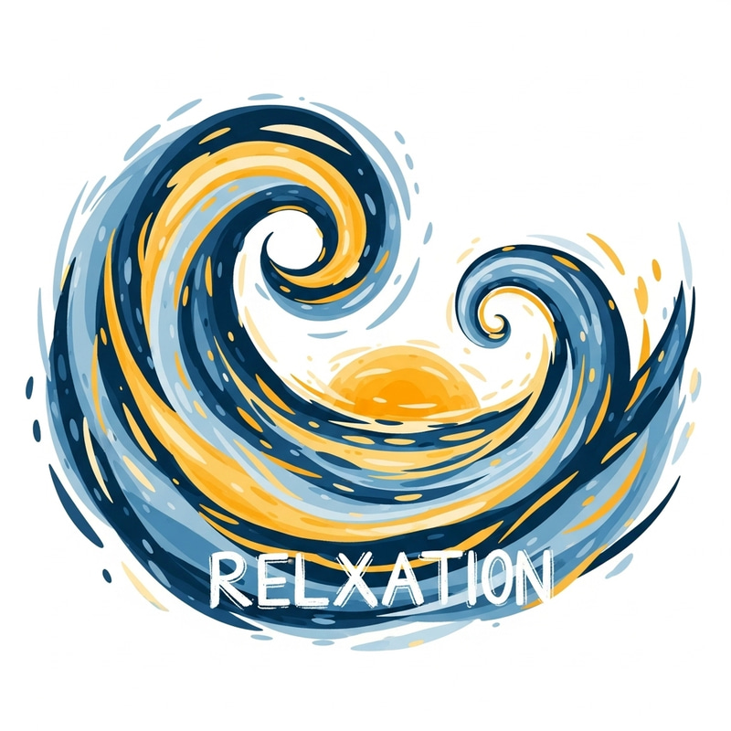 Abstract Relaxation | Tranquil Artistic Waves | Serene Concept