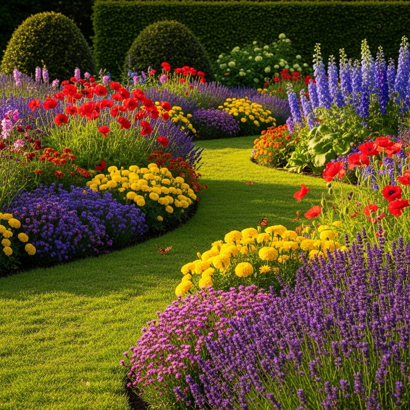 Colorful Flower Garden: A Botanical Paradise Colorful Flower Garden: A Botanical Paradise