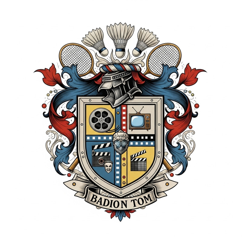 Custom Coat of Arms: Movie & TV Icons, Badminton Hobby