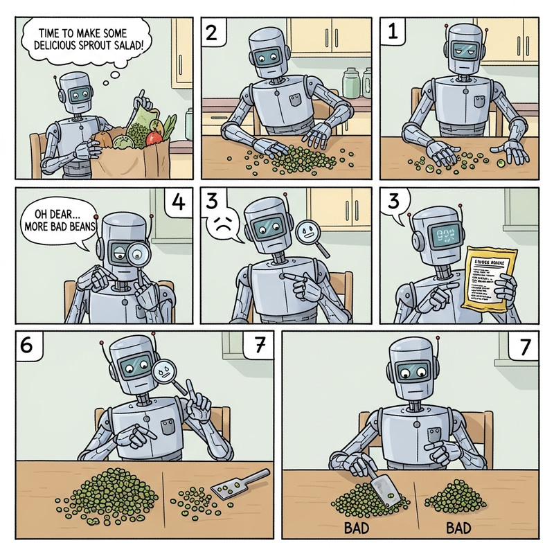 Robo's Mung Bean Quality Control Journey | A Comic Strip Tale Robo's Mung Bean Quality Control Journey | A Comic Strip Tale
