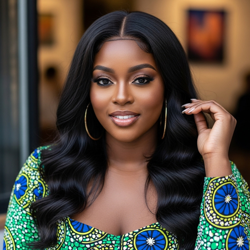 Beautiful Curvy Lady Embracing Natural Beauty