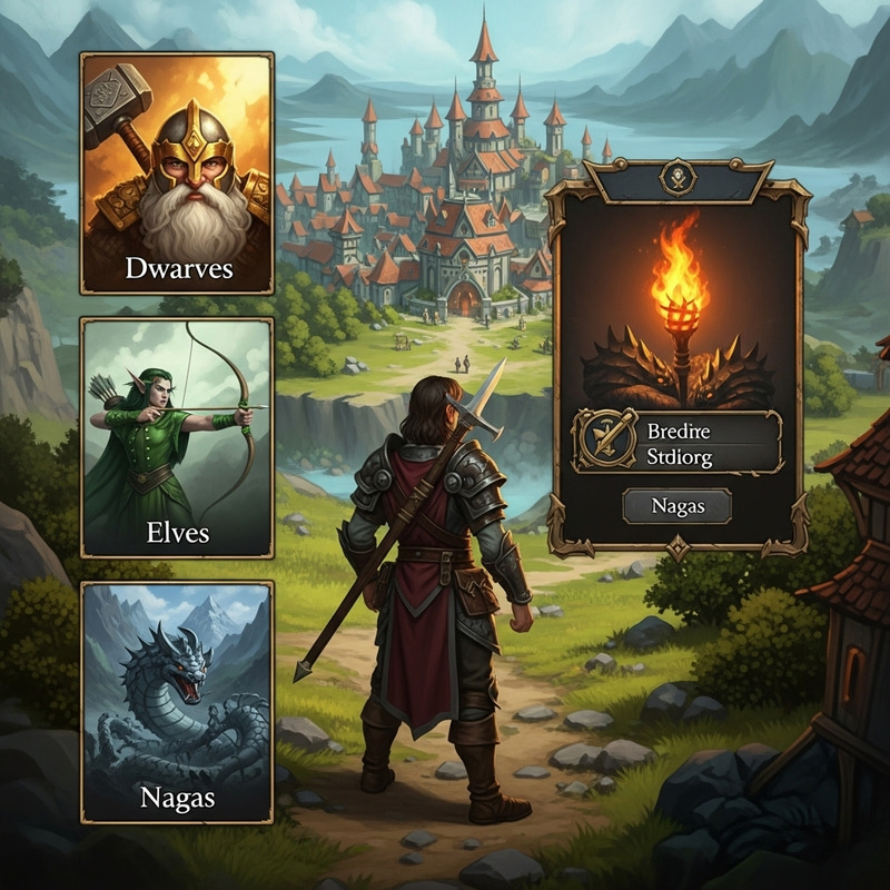 Fantasy World Selection: Choose Your Race - Dwarves, Elves, Nagas Fantasy World Selection: Choose Your Race - Dwarves, Elves, Nagas