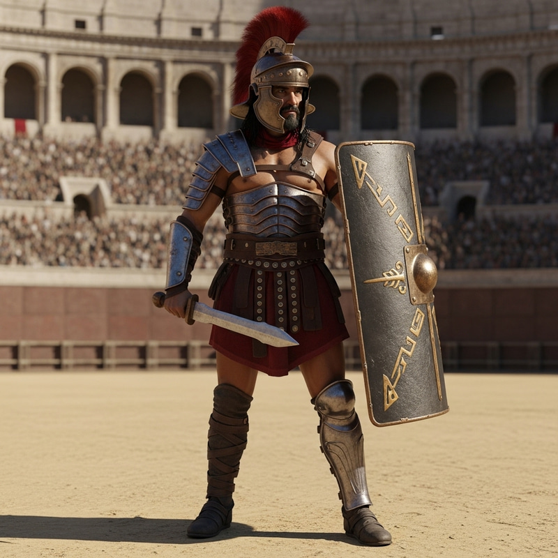 Gladiator Conqueror in Colosseum: Captivating Image Gladiator Conqueror in Colosseum: Captivating Image