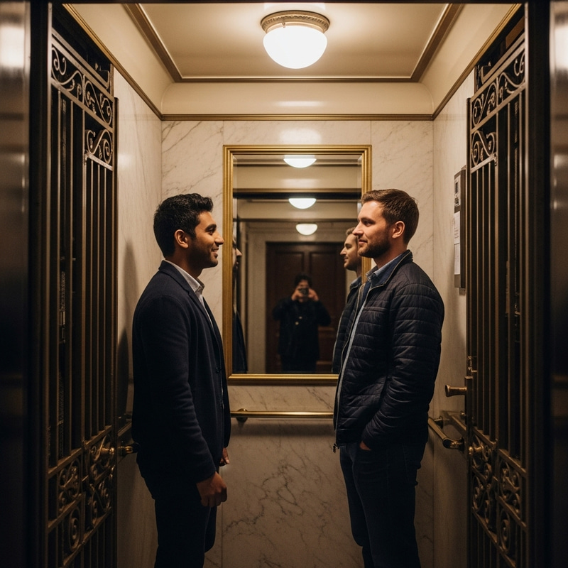 Intercultural Conversations in a Vintage Russian Elevator Intercultural Conversations in a Vintage Russian Elevator