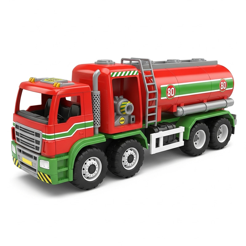 Vibrant Toy Fuel Tanker Truck Illustration Vibrant Toy Fuel Tanker Truck Illustration