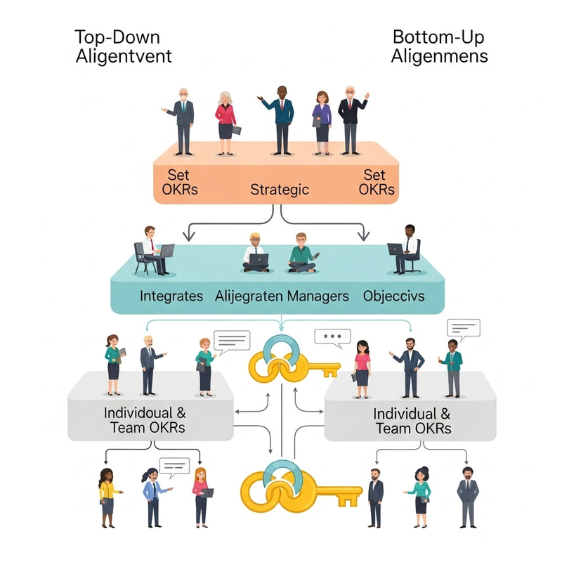 OKRs Alignment Strategies: Top-Down and Bottom-Up Integration OKRs Alignment Strategies: Top-Down and Bottom-Up Integration