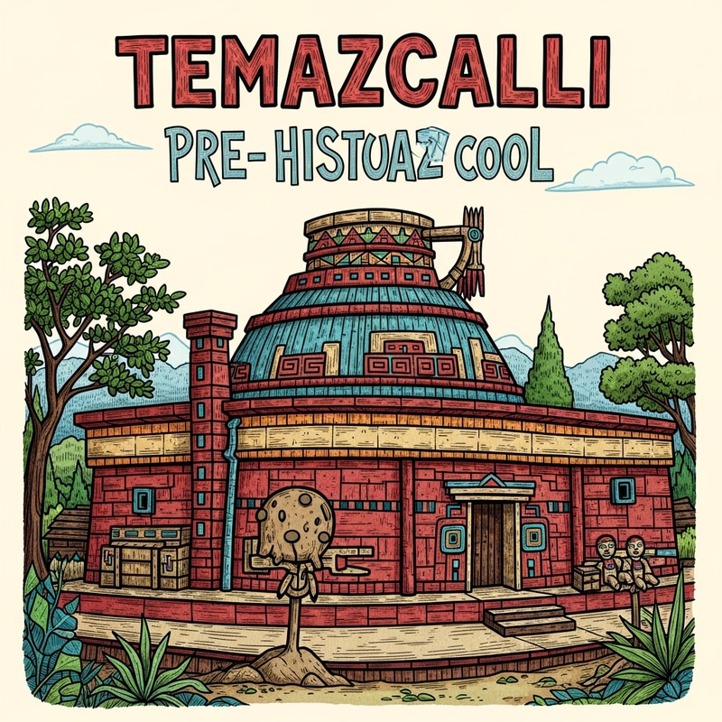 Nahua Artwork: Temazcalli with Trendy Cool Aesthetics Nahua Artwork: Temazcalli with Trendy Cool Aesthetics