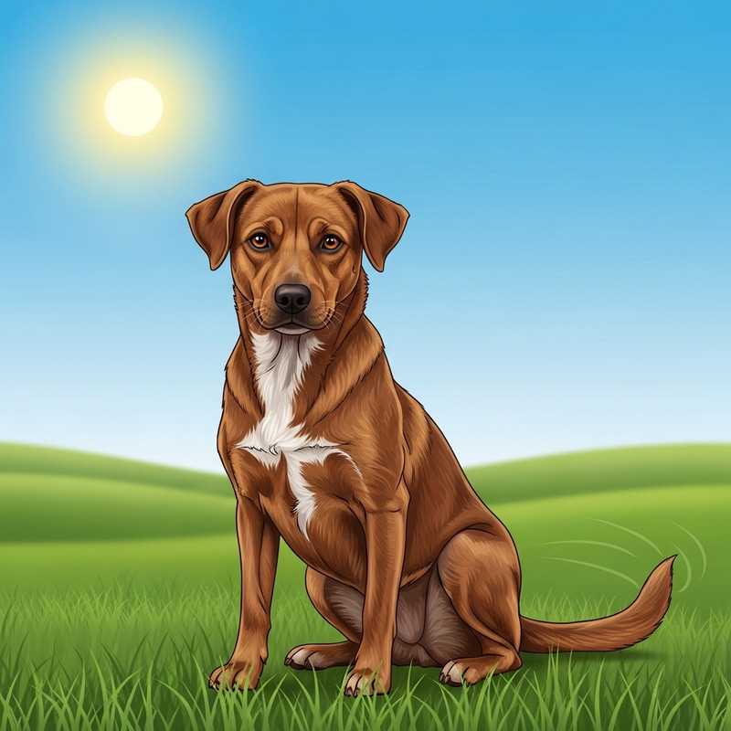 Adorable Dog with Medium-Sized Build and Brown Fur