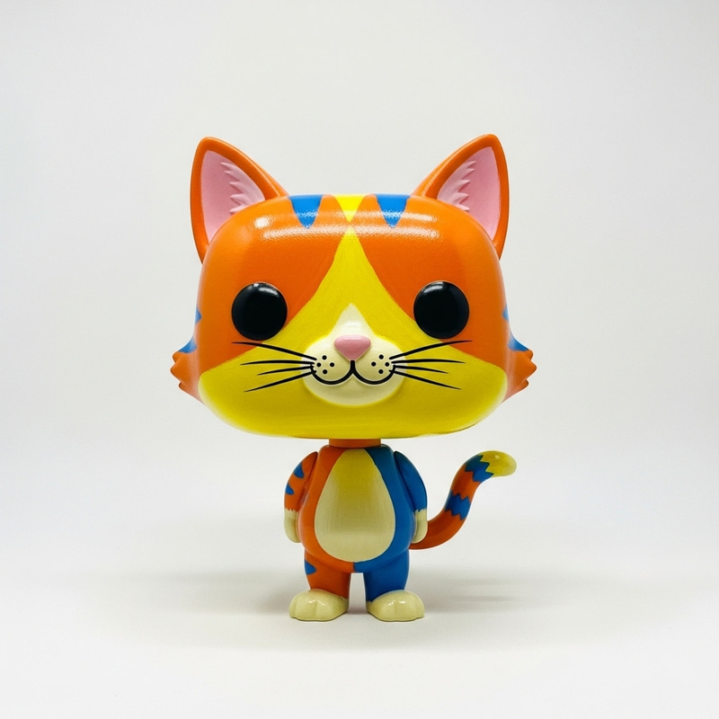 Colorful Homemade Cat Funko Pop Figurine Colorful Homemade Cat Funko Pop Figurine