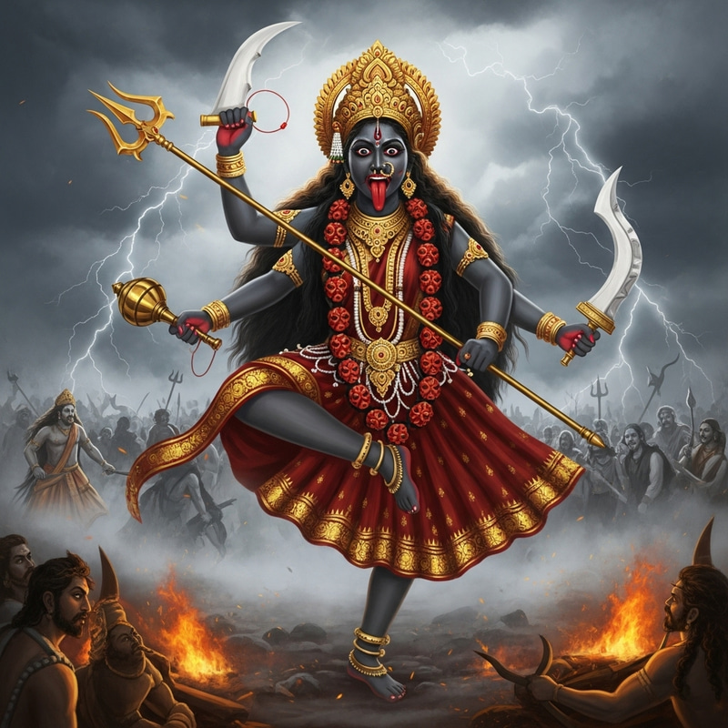 Fierce Dance of Goddess Kali in Hindu Mythology Fierce Dance of Goddess Kali in Hindu Mythology