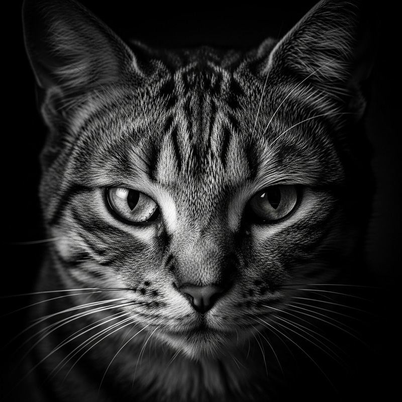 Majestic Black and White Cat Portrait | Intricate Details & Dramatic Lighting Majestic Black and White Cat Portrait | Intricate Details & Dramatic Lighting