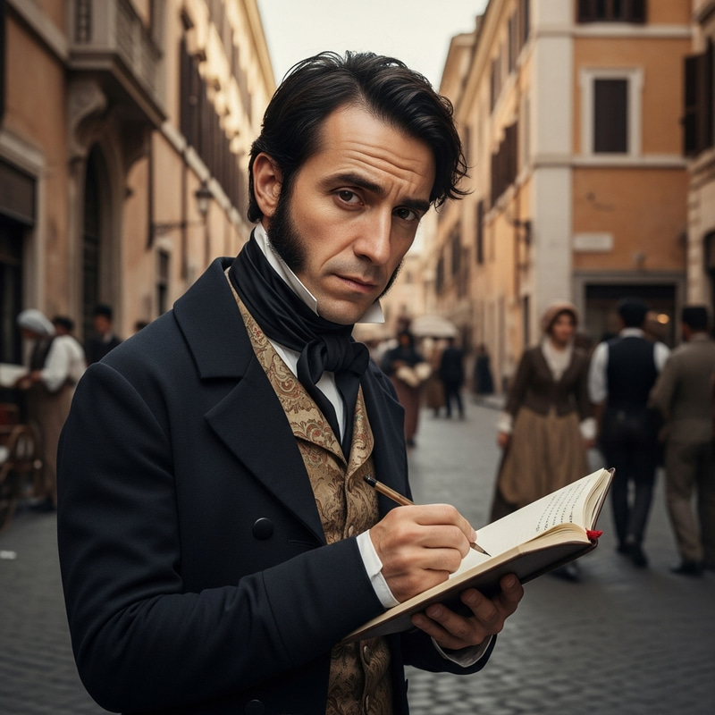 Nikolay Gogol in Rome 1836 - Portrait of Literary Figure Nikolay Gogol in Rome 1836 - Portrait of Literary Figure