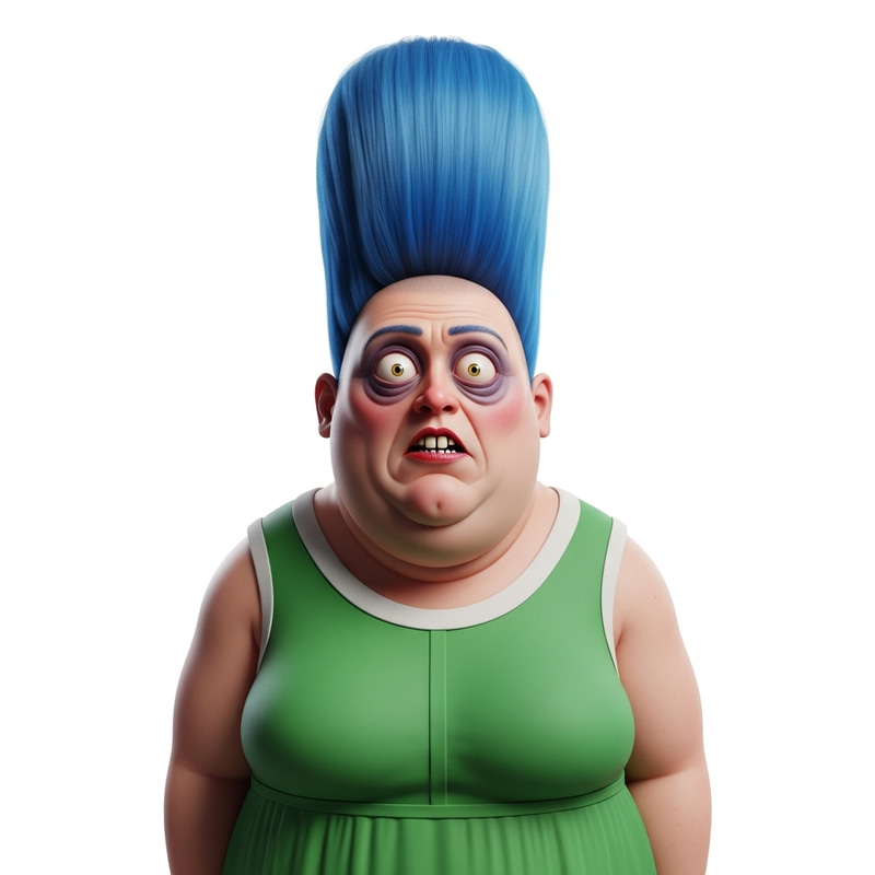 Homer Simpson's Head on Marge Simpson’s Body - Fun Crossover Homer Simpson's Head on Marge Simpson’s Body - Fun Crossover