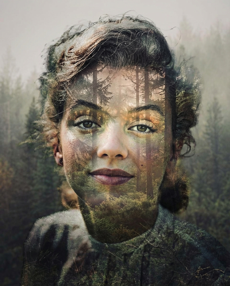Double Exposure Portraits: Nature & Urban Fusion Art Double Exposure Portraits: Nature & Urban Fusion Art