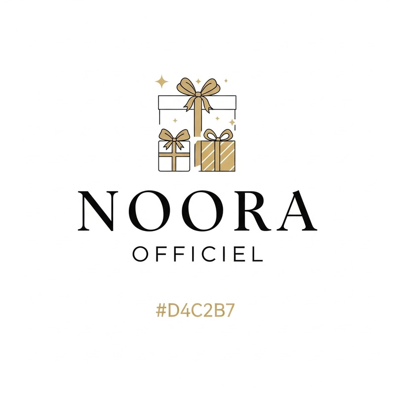 Chic & Playful Noora Officiel Gift Box Brand in Beige, White & Gold Chic & Playful Noora Officiel Gift Box Brand in Beige, White & Gold