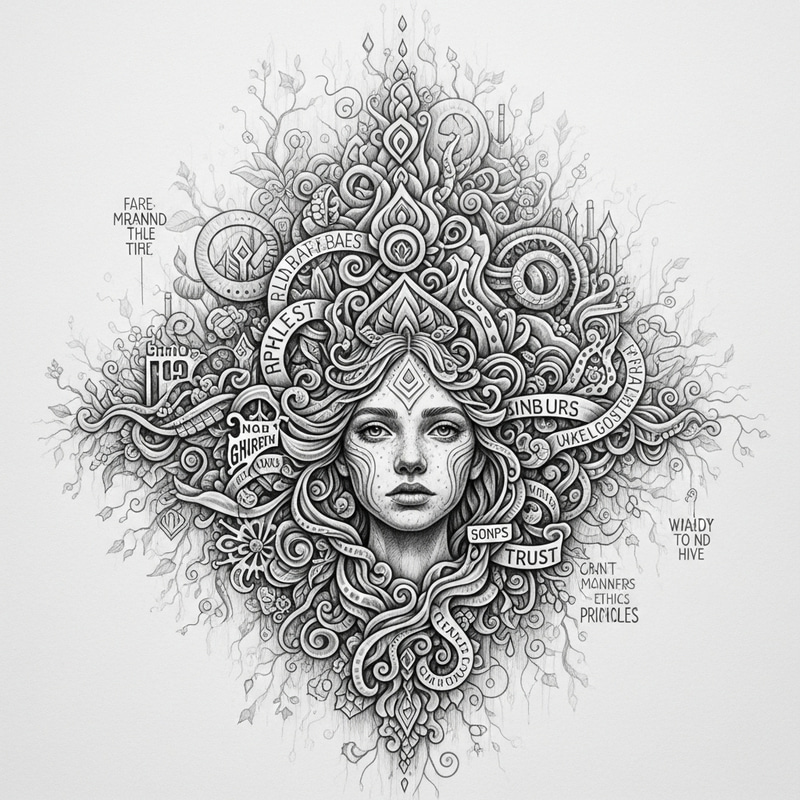 Profound Layers of Self-Awareness and Trust in Detailed Sketch