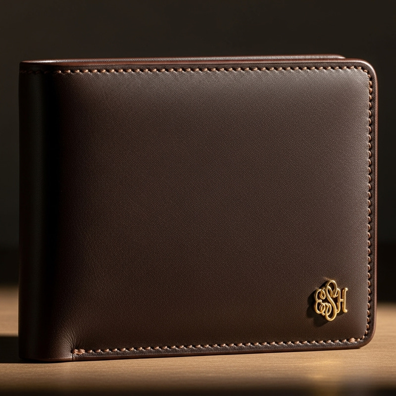 Dark Leather Wallet - Stylish & Spacious Design