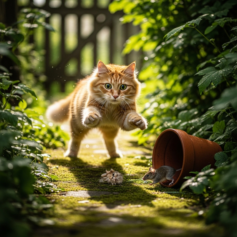 Cat Chasing Mouse - Exciting Cat Mouse Chase