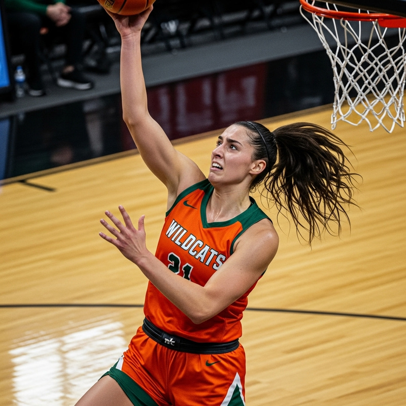 Caitlyn Clark | Female Basketball Player Shooting Three-Pointer