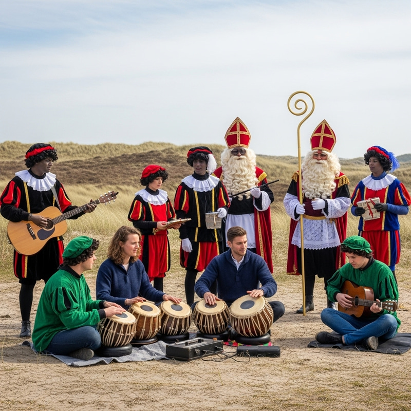 Dutch Kirtan Singers with Sinterklaas in Veluwe Dutch Kirtan Singers with Sinterklaas in Veluwe