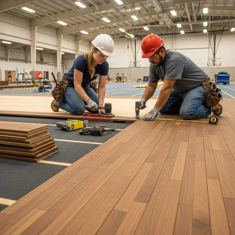 Indoor Sports Flooring Installation Process
